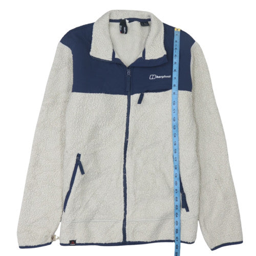 Berghaus Men's Beige Fleece Jacket L Full Zip Lined Outdoor Warm