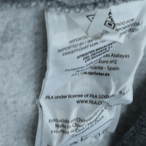 FILA Women's Grey Full Zip Hoodie Sweatshirt Size L