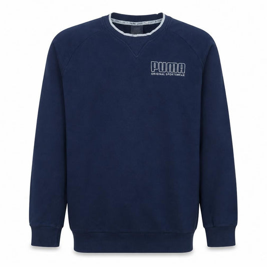 Puma Men's Blue Pullover Sweatshirt Size M Crew Neck Sports Style