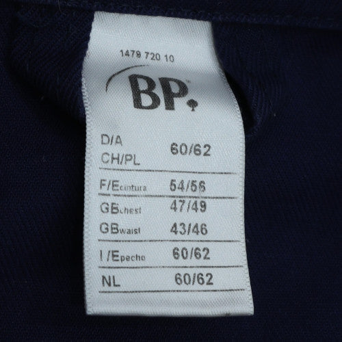 BP Men's Blue Cotton Workwear Jacket 3XL Regular Fit