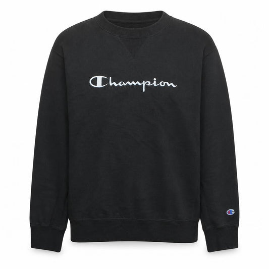 Champion Men's Black Medium Crew Neck Pullover Sweatshirt