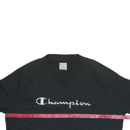 Champion Men's Black Medium Crew Neck Pullover Sweatshirt