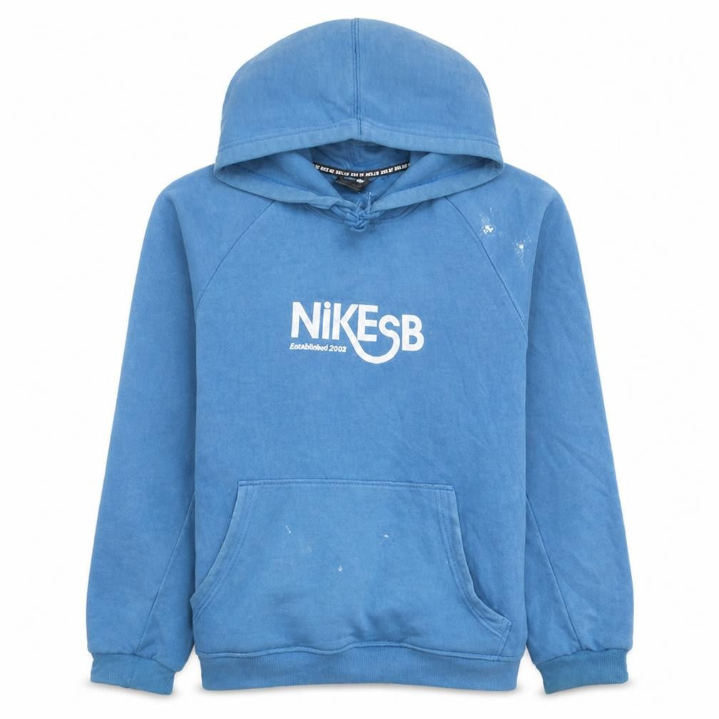 Nike SB Men's Blue Medium Pullover Hoodie with Logo Graphic