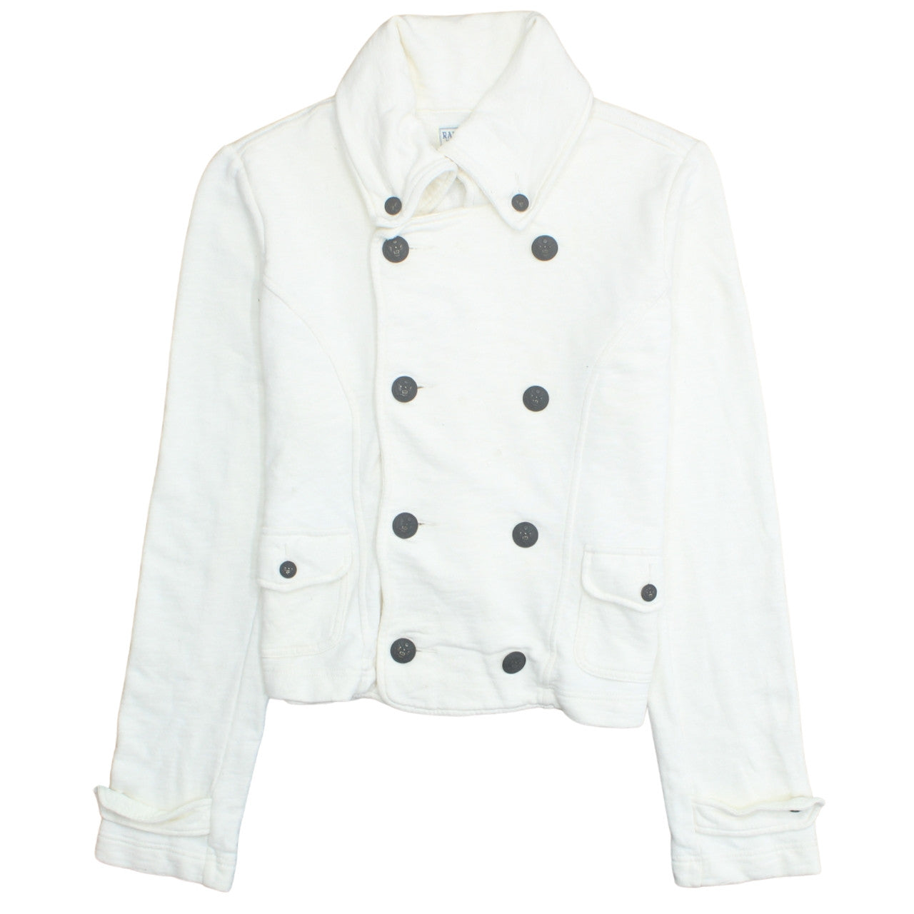 Ralph Lauren Polo Jeans Women’s White Button Full Zip Sweatshirt Jacket M
