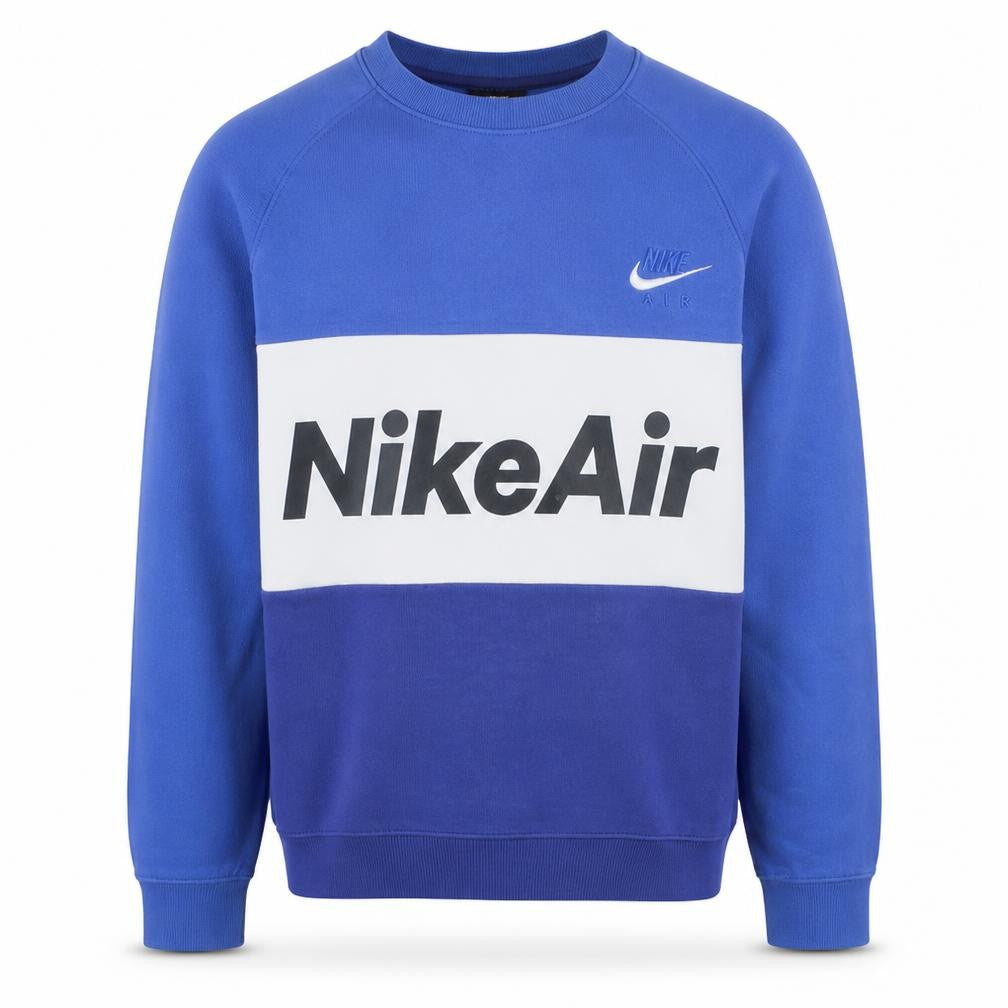 Nike Men's Blue Crew Neck Long Sleeve Pullover Sweatshirt M
