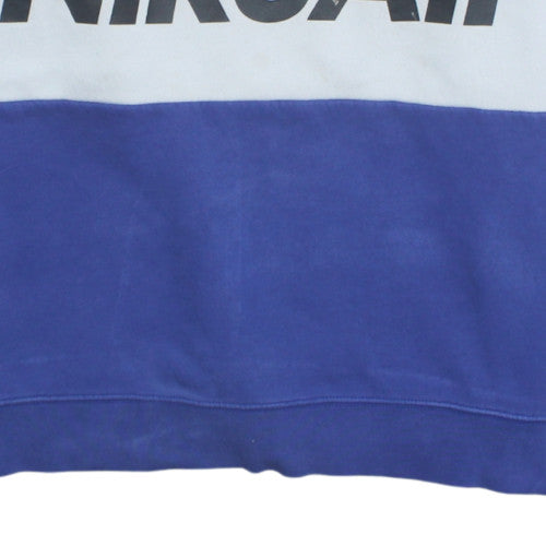 Nike Men's Blue Crew Neck Long Sleeve Pullover Sweatshirt M