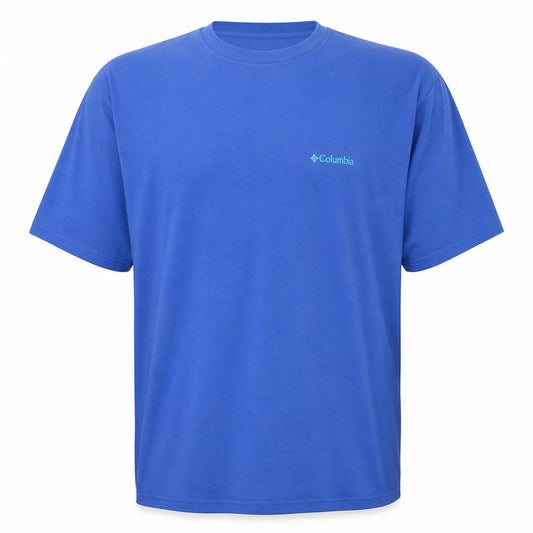 Columbia PFG Blue 2XLT Men's Short Sleeve Cotton Polo