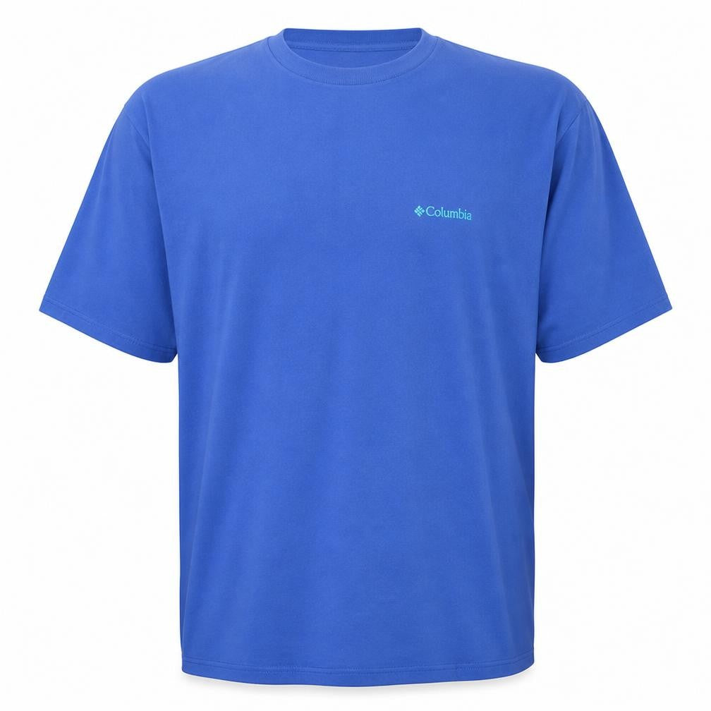 Columbia PFG Blue 2XLT Men's Short Sleeve Cotton Polo