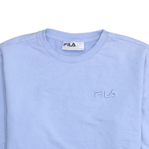 Fila Womens Light Blue L Sweatshirt Crew Neck Pullover Casual