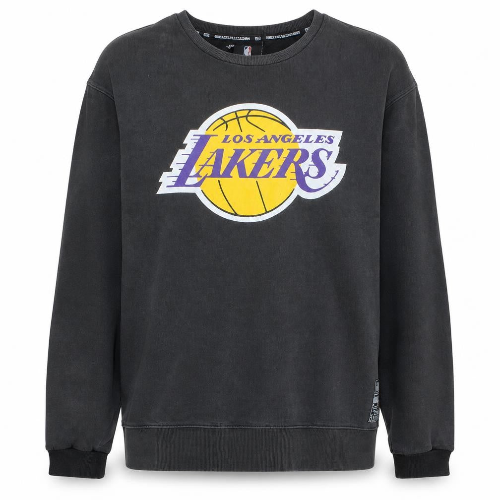 NBA Los Angeles Lakers Black Sweatshirt Women M Cotton Crew Neck Pullover