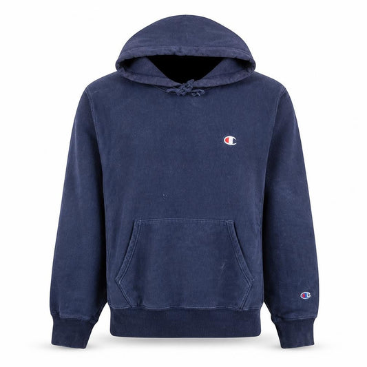 Champion Men's Blue Pullover Hoodie M Classic Reverse Weave