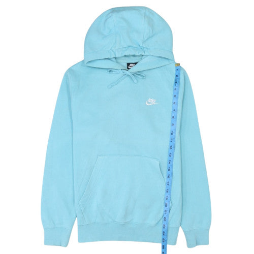 Nike Womens Blue Pullover Hoodie XS Cotton Blend Hooded Sweatshirt