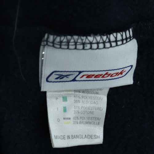 Reebok Mens Blue XL 1/4 Zip Fleece Sweatshirt Pullover