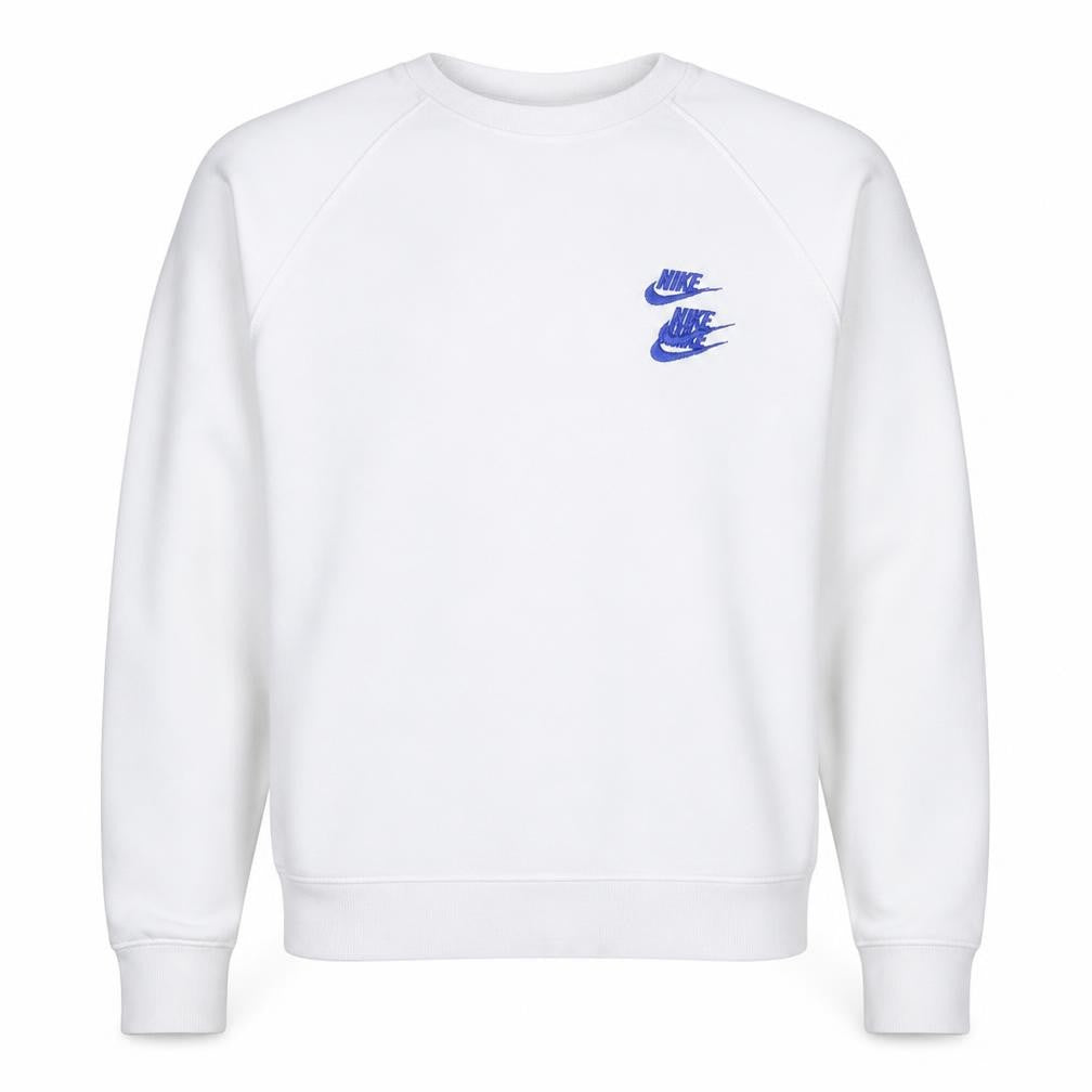 Nike Men's White Graphic Pullover Sweatshirt M Regular Fit
