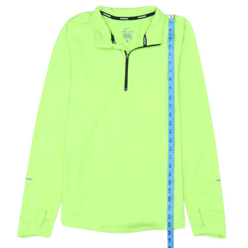 Nike Men's Green Dri-Fit 1/4 Zip Long Sleeve Athletic Sweatshirt M