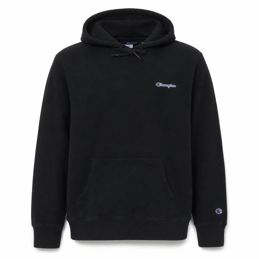 Champion Men's Black XL Pullover Hoodie with Logo Embroidery