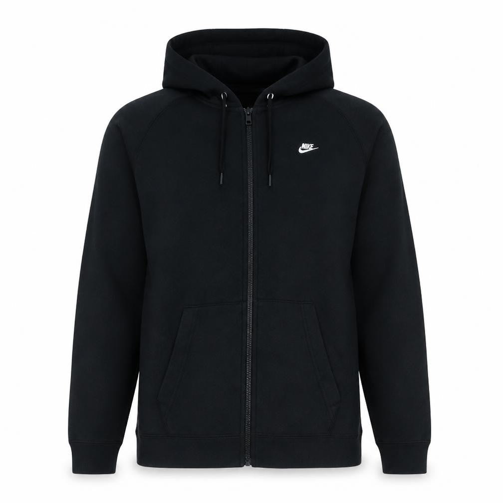Nike Men's Black Full Zip Hoodie Size L Regular Fit Sportswear