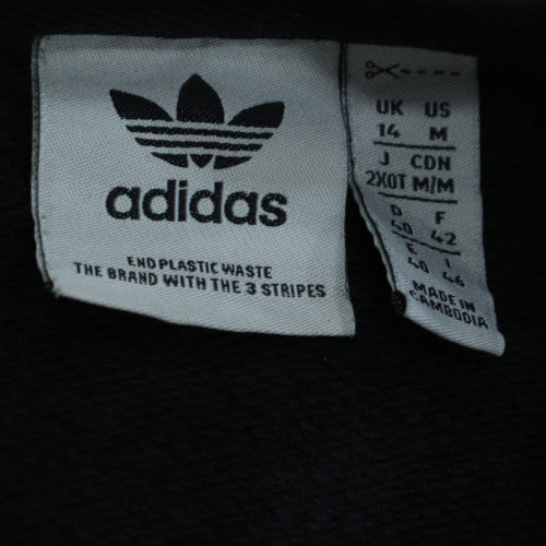 Adidas Womens Black Crew Neck Pullover Sweatshirt Size 14