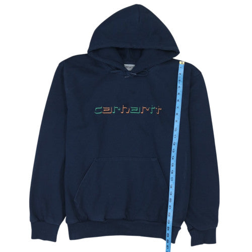 Carhartt Men's Blue Pullover Logo Hoodie Size L