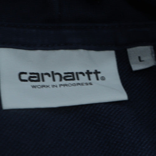 Carhartt Men's Blue Pullover Logo Hoodie Size L