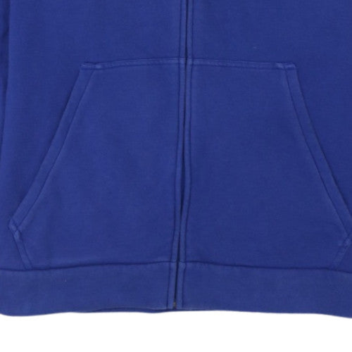 Adidas Women Blue Full Zip Hoodie XL Cotton Blend Casual