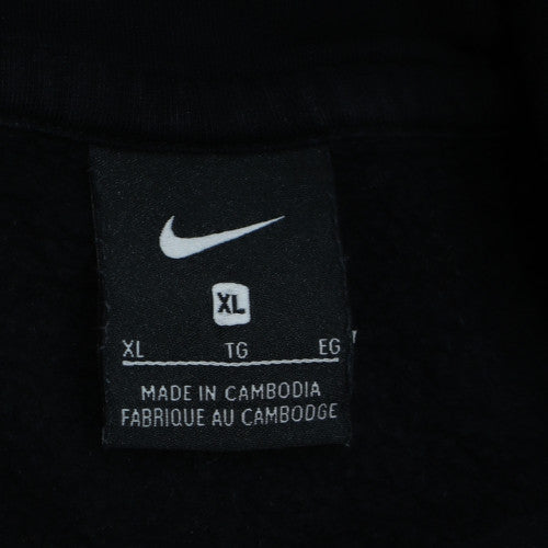 Nike Men's Black XL Pullover Hoodie with Logo and Pockets