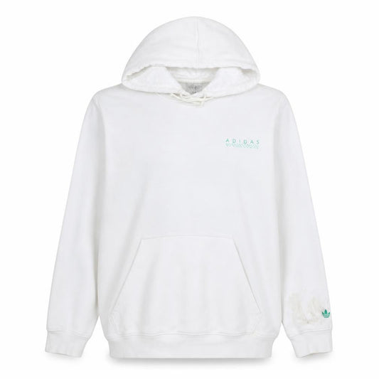 Adidas Women’s White Pullover Hoodie L Sports Club Graphic Cotton Blend