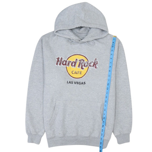 Hard Rock Cafe Women's Grey Pullover Hoodie XL Las Vegas Graphic Sweatshirt