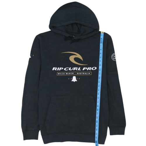 Rip Curl Pro Womens Black Pullover Hoodie Size L Surf Logo Sweatshirt