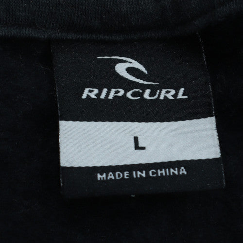 Rip Curl Pro Womens Black Pullover Hoodie Size L Surf Logo Sweatshirt