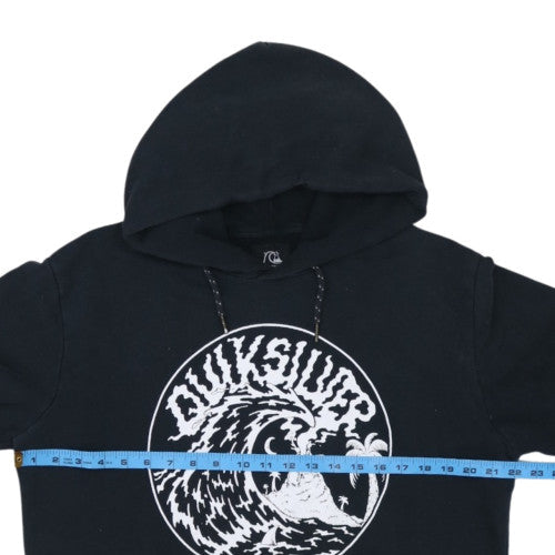 Quiksilver Men's Black Pullover Hoodie M Surf Graphic Fleece