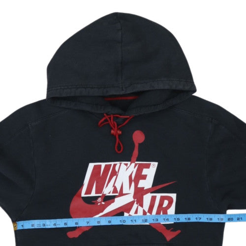Nike Jordan Men's Black L Pullover Hoodie with Red Logo