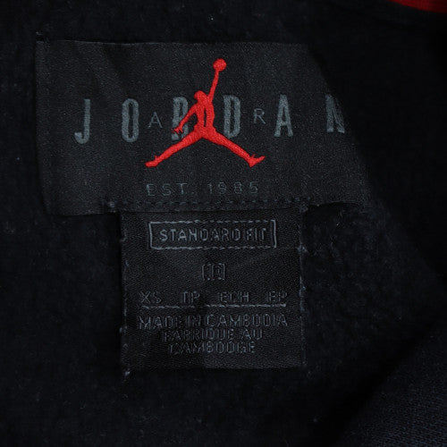 Nike Jordan Men's Black L Pullover Hoodie with Red Logo