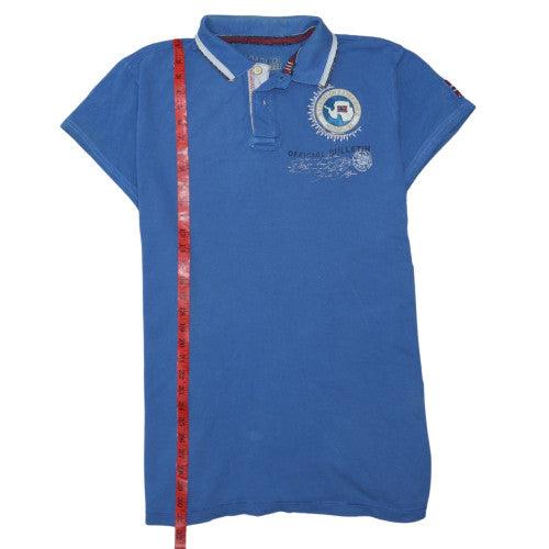 Napapijri Mens Blue Polo Shirt XXL Classic Cotton Short Sleeve