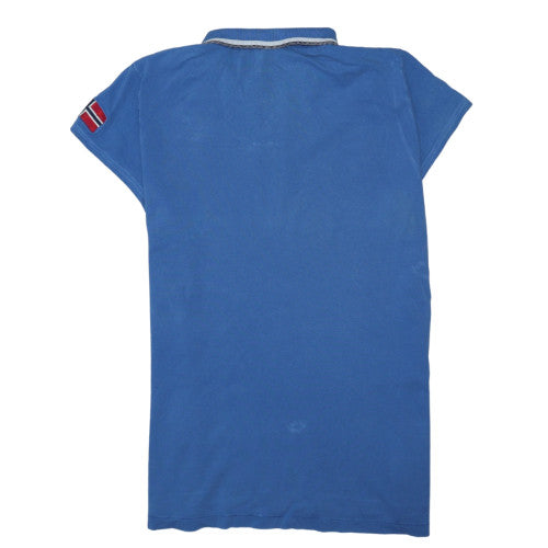 Napapijri Mens Blue Polo Shirt XXL Classic Cotton Short Sleeve