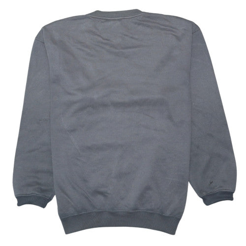 Reebok Men’s Grey Crew Neck Sweatshirt XL Cotton Logo Pullover