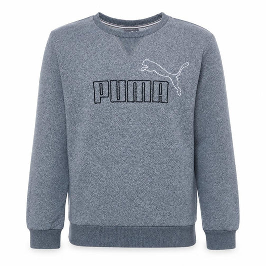 Puma Men's Grey Crew Neck Pullover Sweatshirt M Regular Fit