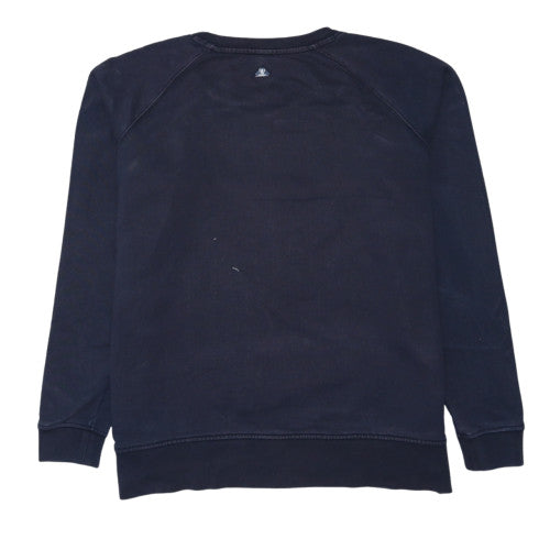 Barbour Womens Navy Blue Sweatshirt Size 12 Cotton Bird Print