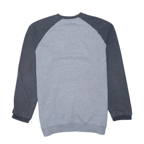 Adidas Mens Grey Pullover Sweatshirt M Crew Neck Logo Sportswear