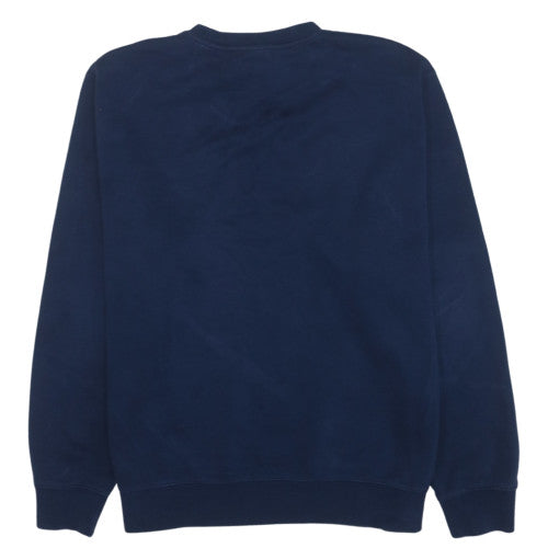 Nike Men's Navy Blue Crew Neck Sweatshirt L Classic Fleece Pullover