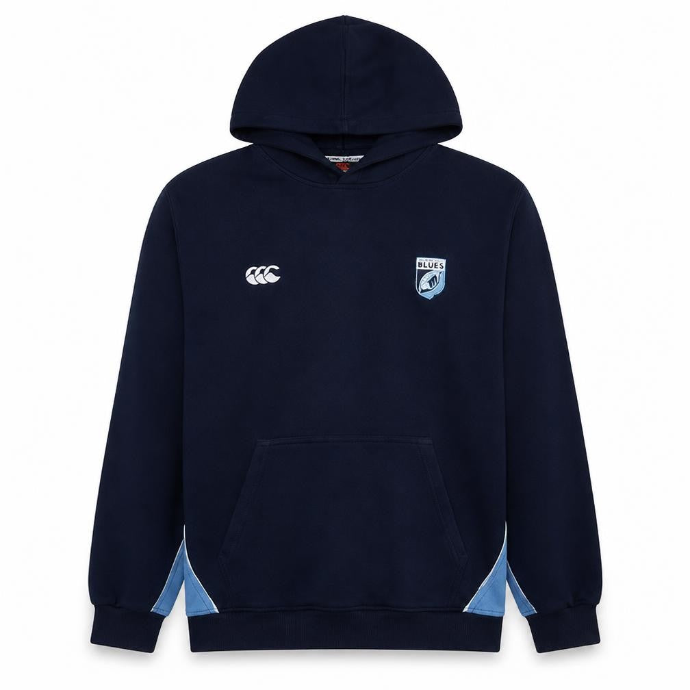 Canterbury Men's Blue Pullover Rugby Hoodie Size L Sportswear