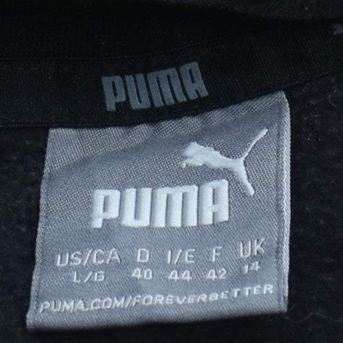 Puma Womens Black Pullover Hoodie Size 14 Hooded Sweatshirt
