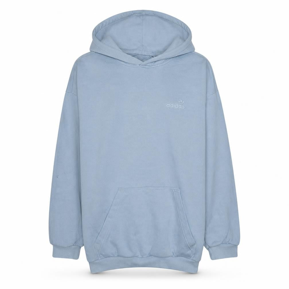 Adidas Womens Blue Pullover Hoodie Size 12 Classic Logo Design