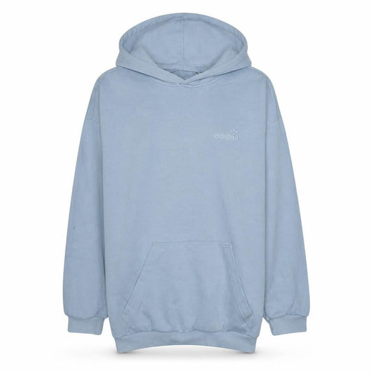 Adidas Womens Blue Pullover Hoodie Size 12 Classic Logo Design