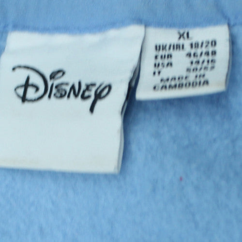 Disney Womens Blue Mickey Mouse Hoodie XL Pullover Cotton Primark Cares