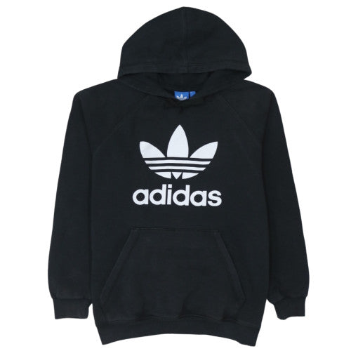 Adidas Mens Black XL Pullover Hoodie with Trefoil Logo