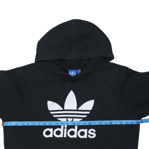 Adidas Mens Black XL Pullover Hoodie with Trefoil Logo