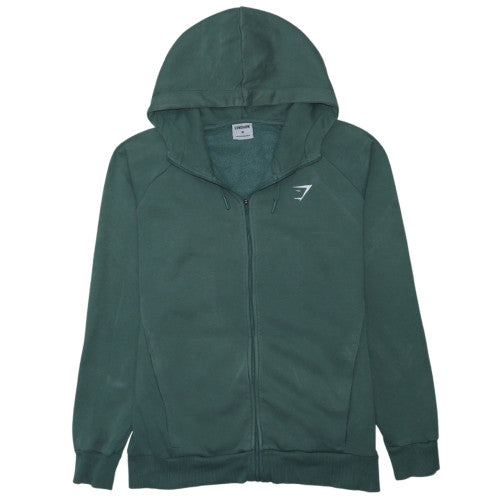 Gymshark Men's Green Full Zip Hoodie Size M Sportswear