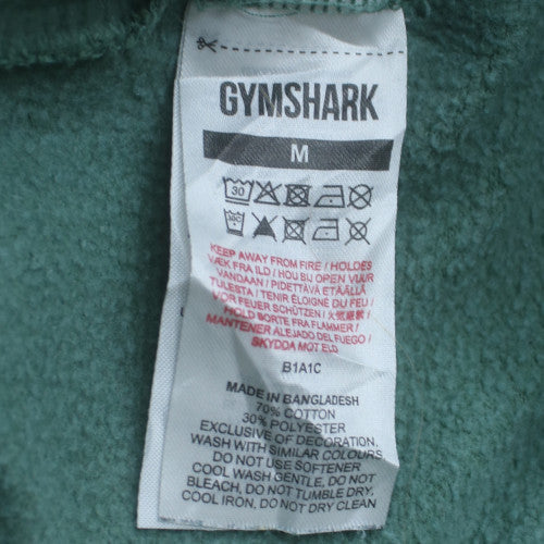 Gymshark Men's Green Full Zip Hoodie Size M Sportswear
