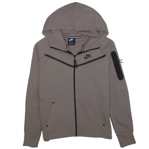 Nike Men's Beige Full Zip Hoodie XL Cotton Blend
